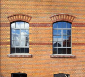 Stahlfenster mit Bogen zweiflüglig stulp Indistrie Stil 025-32