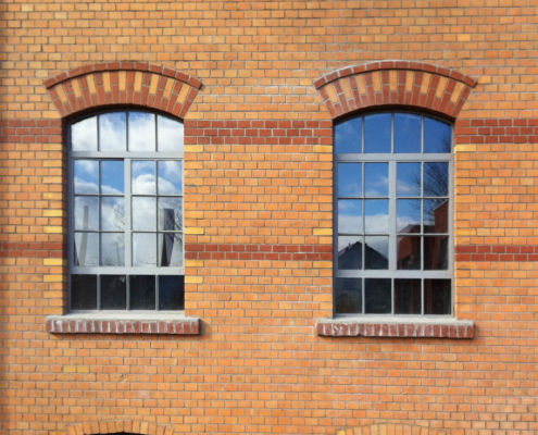 Stahlfenster mit Bogen zweiflüglig stulp Indistrie Stil 025-32