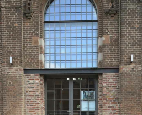 Stahl-Glas-Tür zweiflüglig, mit Sprossen, schwarz Industriedesign